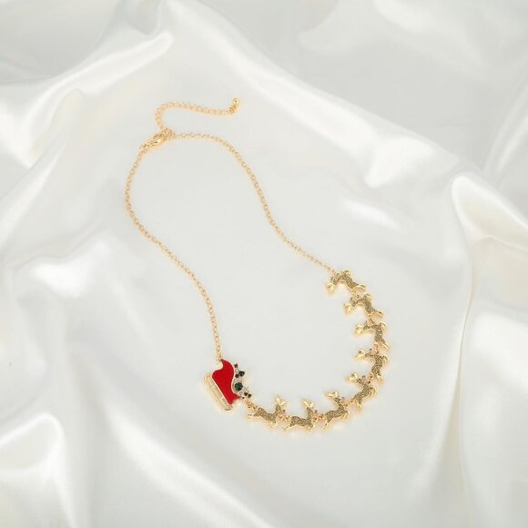 Women With Candy Christmas Tree Pendant Necklace Light Bulb Xmas Jewelry XL21465 - Picture 4 of 6